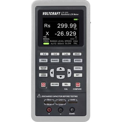 VOLTCRAFT LCR-500 LCR-meter Digitaal Datalogger CAT I Weergave (counts): 40000