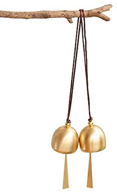 Kleine Vergulde Opknoping Bells - Geluk en Decoratie voor Deur
