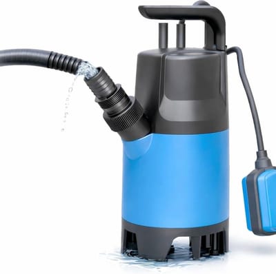 Dompelpomp Vuilwater - Afvoerpomp Grondwater - Kelders Leegpompen - Instelbare Vlotterschakelaar - 7500 Liter Per Uur - Blauw Zwart