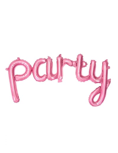 PARTYDECO - Roze aluminium feestballon 80 x 40 cm om op te hangen