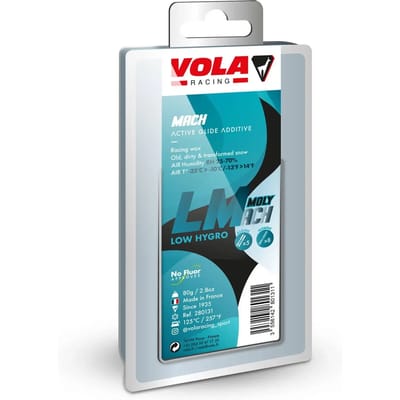 LM Race Blauw Moly Wax - Racing Wax - Fluorvrij - Voor oude sneeuw - Geschikt voor -25 tot -10 graden