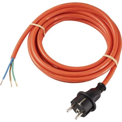Sygonix SY-6978286 Aansluitkabel Stroom Oranje 5.00 m