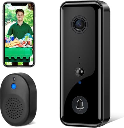Lexium Video deurbel zonder abonnement - Deurbel met camera - Draadloze video deurbel - Beveiliging woning - Deurbel met app - Slimme deurbel - Geen maandelijkse kosten - Beveiligingscamera - WiFi deurbel - Voor smartphone en tablet