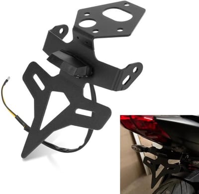 Dailygoods- Nummerplaathouder Geschikt voor Triumph Street Triple 765R/765RS - Hoogwaardig koolstofstaal - Duurzaam - Zwart - Motorfiets accessoires - 100% gloednieuw - Kentekenhouder