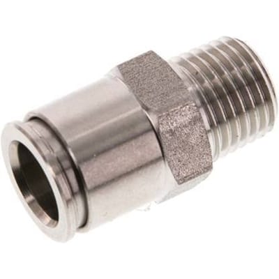 10mm x R1/4'' RVS Insteekfitting Buitendraad FKM