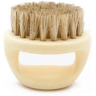 1 pièces anneau conception hommes blaireau poignée en plastique Portable barbier barbe brosses Salon visage nettoyage rasoir brosse