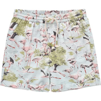 Louise Misha Shorts Aliki Acqua Darj Flamingo Size: 12M | Trousers Outlet | Unisex | Blauw