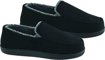 Latona Blanket® Sloffen heren - Pantoffels heren - Rib laag - Zwart - Maat 41/42