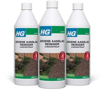 HG groene aanslagreiniger concentraat 1L 9374N - 3 stuks + gratis KD Handschoenen
