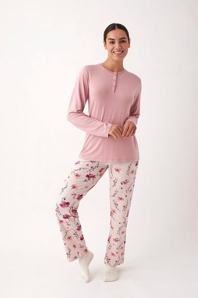 Promise - Pyjama Set Rosa - maat S - Roze