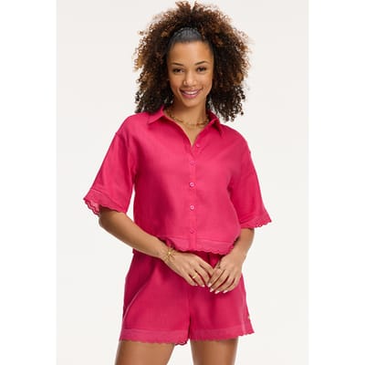 Shiwi Ladies Emily Blouse Parrot Pink Size: XS | Blouses Outlet | Dames | Roze
