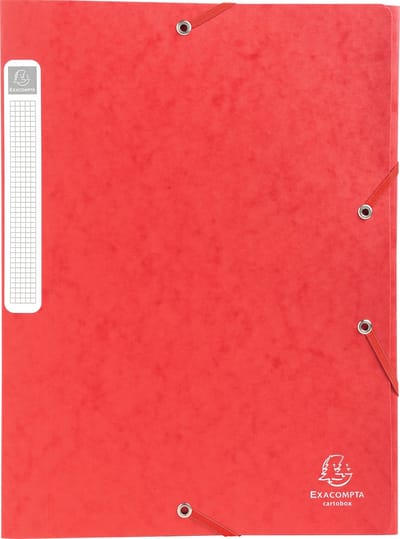 Exacompta 10x Cartobox Archiefdoos Rug 40mm - A4 (vlak geleverd) - Rood - 14009H
