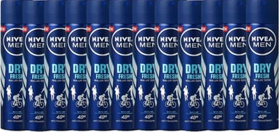 NIVEA MEN - Dry Fresh -  Deodorant Spray - 12 x 150ml - Voordeelverpakking