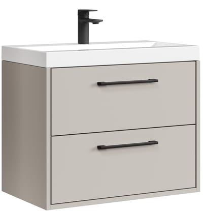 Badplaats Badkamermeubel Set Florence 01 60 cm – Beige – Hangend Wastafelmeubel met Soft-Close