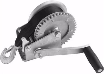 Handlier - Hijsband Lier - Zware Lasten Verplaatsen - Compact Draagbaar Ontwerp - 800 LBS Capaciteit - Zwart