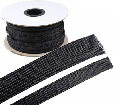 Kabelbeschermer - Slang Bescherming - Draad Organisatie - Hittebestendig PET - 3 Meter 70mm - Zwart