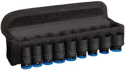 Bosch Professional PRO Impact krachtdoppenset kort 1/4 9-delig - 2608003034