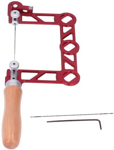 Dailygoods- Figuurzaag Precisie - Mini-handzaag - Houten Handvat - Aluminium Behuizing - Ergonomisch Ontwerp - Ideaal voor Houtbewerking