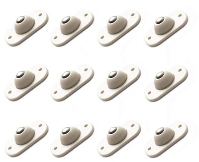 Zelfklevende Wieltjes - Mini Rollers - Opbergdozen Verplaatsen - 360 Graden Rotatie - 12 Stuks - Wit