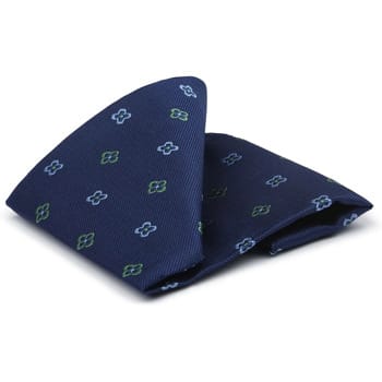 Suitable Zijde Pochet Bloem Donkerblauw (navy) - Pochetten gemaakt van zijde - 25x25 cm