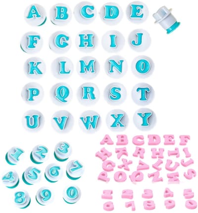 Dailygoods- Letter-uitstekers 36 stuks - Uitsteekvormen - Taartdecoratie - Cijfers/letters - Fondant - Klei/koekjesdecoratie - Uitsteekvormpjes