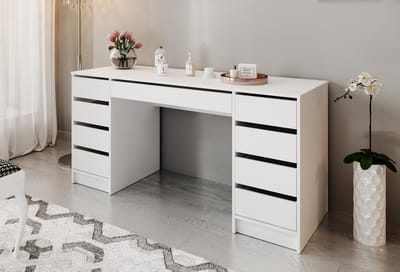 Meubella - Kaptafel Arco 2 - Wit - 154 cm