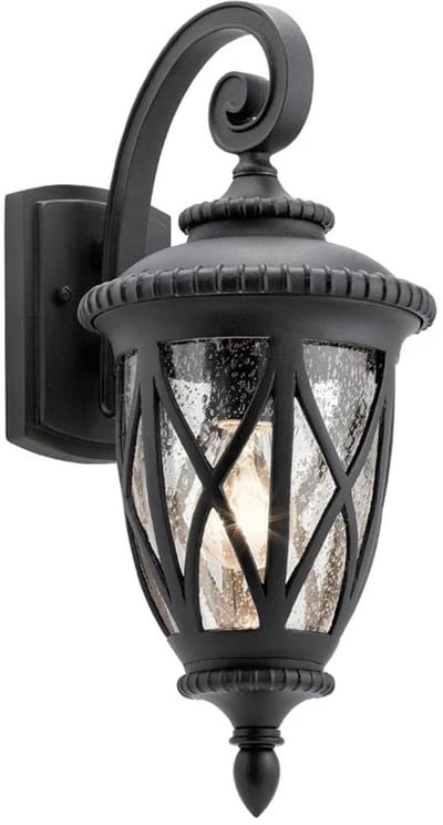 Kichler LED Wand Buitenlamp Admirals Cove | 1X E27 Max 60W | IP44 | Dimbaar | Textured Black