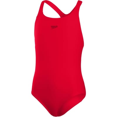 Speedo Meisjesmedaillewinnaar uithoudingsvermogen + zwempak uit één stuk (Rood)