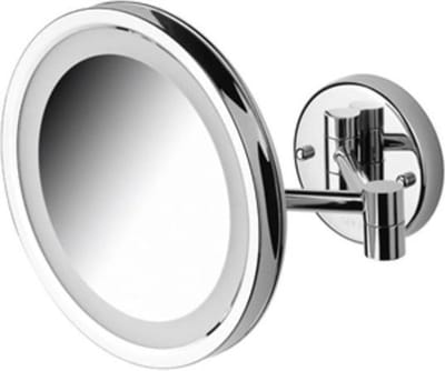 Geesa Mirror Scheerspiegel - LED-verlichting - 2-armig - 3x vergrotend - ø 215 mm - Chroom