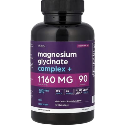 Thinbi, Magnesiumglycinaat Complex +, 90 Capsules