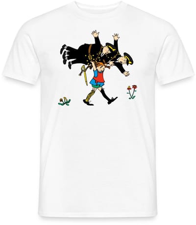 Pippi Langkous Pippi En De Politie T-Shirt Heren