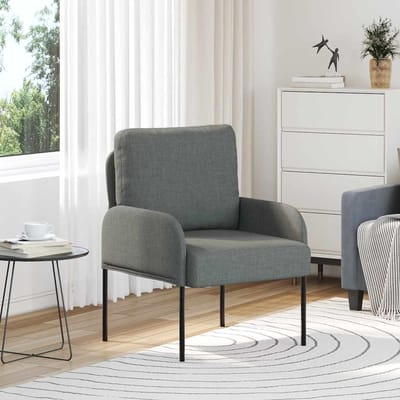 vidaXL - Banken - met - kussen - 55cm - Donkergrijs - Multiplex