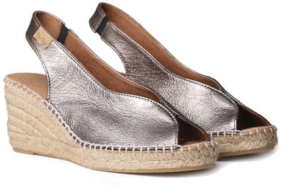 Espadrille met peeptoe-sleehak | LAILA-P