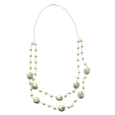 Behave - Ketting goudkleur 2 lagen kralenketting, 77 cm