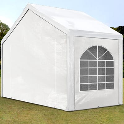 Hoogwaardige Partytent 4x2 m van PE 450 N zeil tuintent feesttent waterdicht in Wit