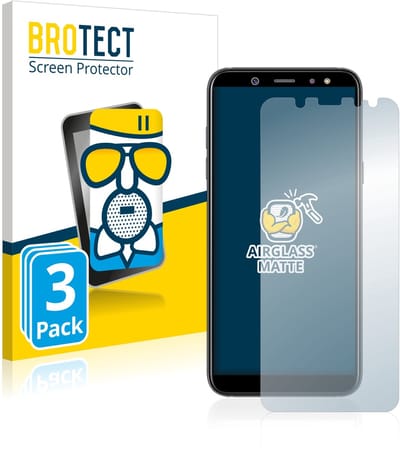 BROTECT - Screenprotector voor Samsung Galaxy A6 2018 - Folie Beschermfolie Beschermglas matte 3 Stuks