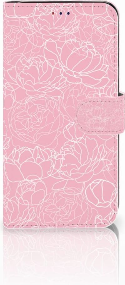 Samsung Galaxy A10 Hoesje White Flowers