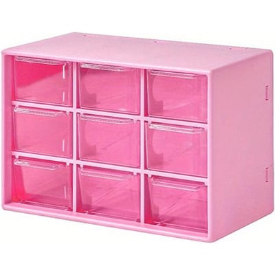 1 stuks-Nieuw Transparant Meisje Roze Tafelblad Leren Band Haar Ornament Kleine Items Grote Capaciteit Vak Lade Opbergdoos L roze