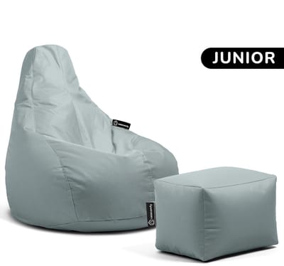 Casacomfy Premium Junior - Complete Zitzak met Voetenbankje - Waterafstotend - Grijs