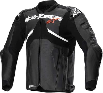 Alpinestars Atem V5 Leren Jas Zwart Wit - Jas