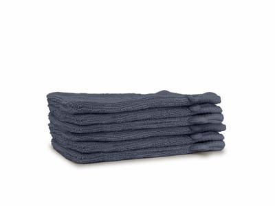Eleganzzz Washandjes - Set van 6 - Washand 16x21cm - 420 gr/m2 - 100% Katoen - dark grey