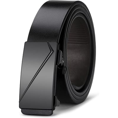 Heren Lederen Riem Echt Leer Binnenkant Tandeloze Automatische Gesp Lederen Riem voor Mannen Jongens Modieuze en Veelzijdige Zakbroeken 130cm gray