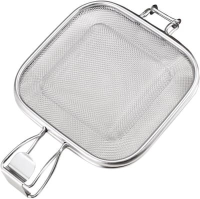 Broodrooster Rek - Sandwich Houder - Ontbijt Bereiden - Antiaanbaklaag - 25.5 cm - Zilver