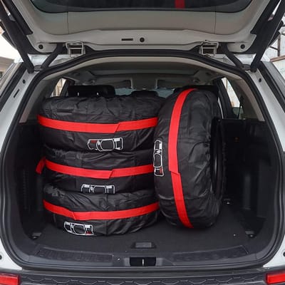 4x Set Bandhoezen voor Reservewielen - Waterdicht Oxford Stof Opslaghoes 13-18 Inch