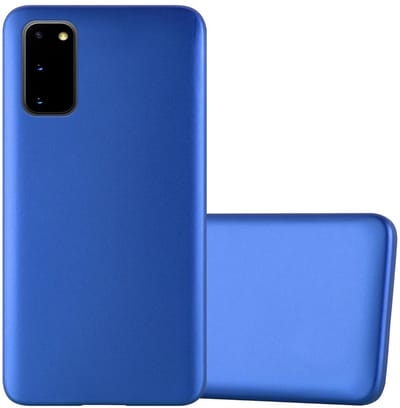 Cadorabo Hoesje geschikt voor Samsung Galaxy S20 in METAAL BLAUW - Beschermhoes gemaakt van flexibel TPU silicone Case Cover