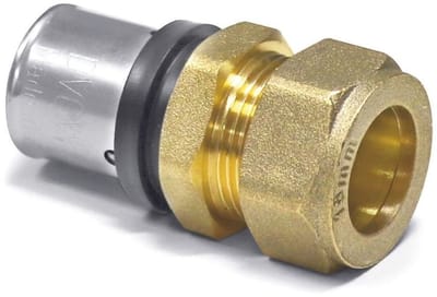 Persfitting 32mm, Koperen buis koppeling, Multikontur, Geschikt voor drinkwater