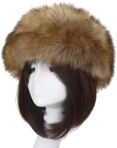 Winter Haarband Imitatiebont – Warme Pluizige Oorwarmer voor Dames & Meisjes - Fleece, Ski, Outdoor, Koude Winterdagen- Bruin