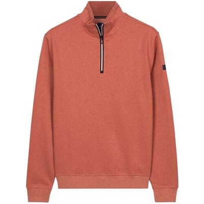 Baileys – Heren Trui – Half Zip Sweater - Jacquard Sweatshirt – Oudroze – 613149-32