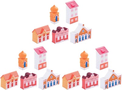 Miniatuur Huisjes - Sprookjes Tuin - Landschap Decoratie - Ambachtelijke Stijl - 15 Stuks - Multi