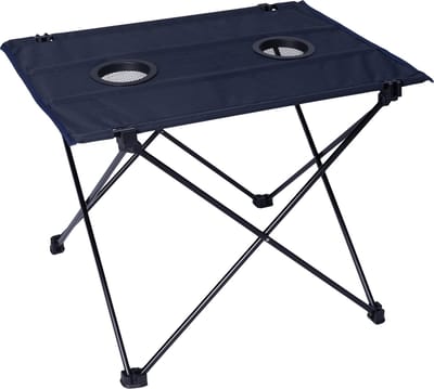 NOMAD® Amosen Campingtafel Premium | Donkerblauw | Inklapbaar & Lichtgewicht & Sterk | Bekerhouders | Camping Tafel Opvouwbaar
